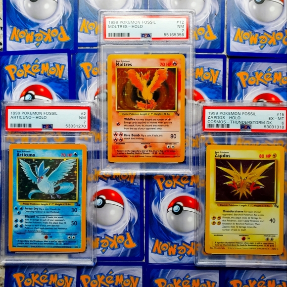 Pokemon TCG | Other | 3 Psa Pokemon Cards 999 Legendary Birds | Poshmark